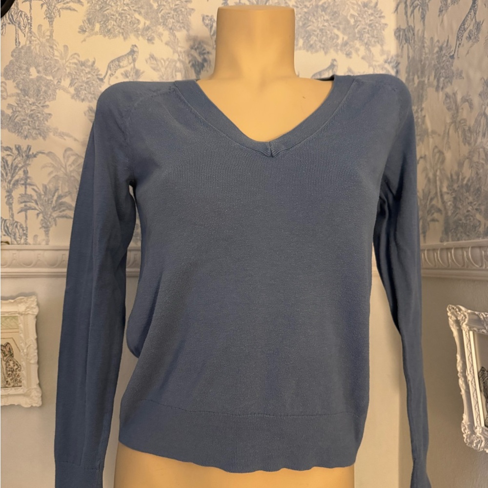 Blue V-Neck Sweater
